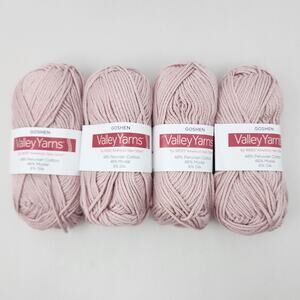 4 Valley Yarns Goshen Light Pink 0030, 92 Yards 50 g. Cotton Modal Silk NWT